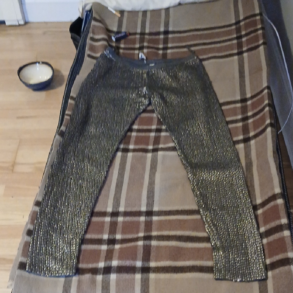 Sage Green Patterned Pants